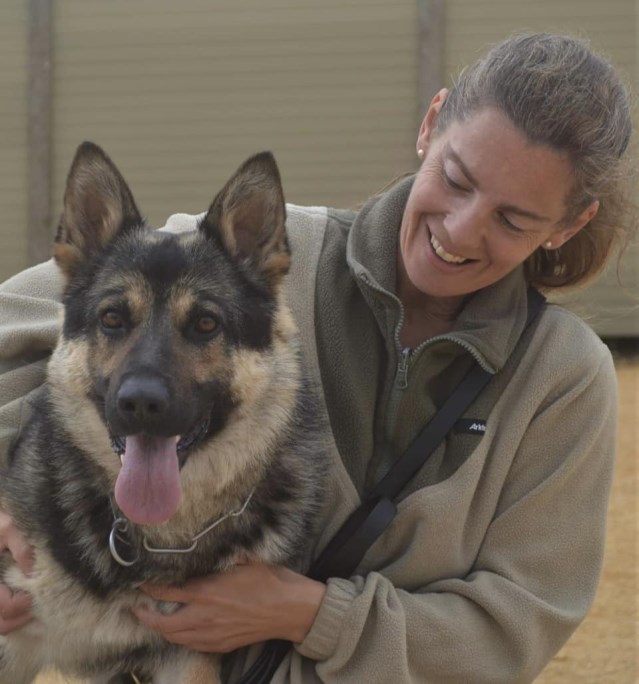 Sian Bly whilst training Protection Dogs For Sale